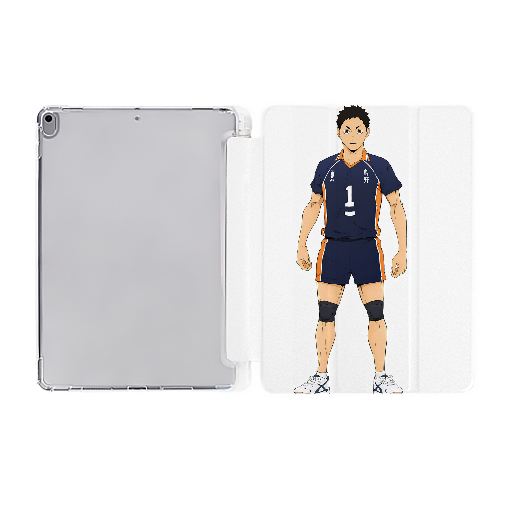 （画像用） ハイキュー!! Haikyu!! IPad ケース ペン収納付き 三つ折りスタンド PUレザー×シリコン 対応機種9.5/10.5/10.9インチ